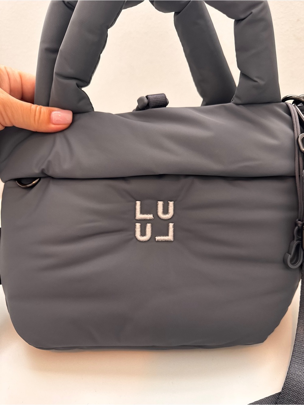 🌸Lululemon On My Level Small Puffy Tote gray NWT athleisure active casual summer